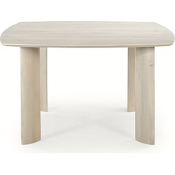 Eettafel Vierkant 130cm - Naturel Mangohout - Sieb