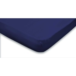 Elegance Topper Hoeslaken Jersey Katoen - donker blauw 80/90x190/200cm