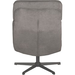 LABEL51 Fauteuil Alvar - Antraciet - Cosmo - Incl. Hocker