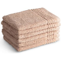 PHLOX Washandjes Set 16x21 cm - 6 stuks - 600 g/m2 Zacht Katoen - Supreme Collectie - Sand