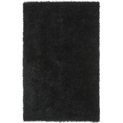 Safavieh Shaggy Indoor Woven Area Rug, New Orleans Shag Collection, SG531, in Black & Black, 91 X 152 cm