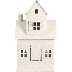 Clayre & Eef Decoratie Beeld Huis Beige Metaal