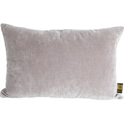 PTMD Floo Brown cotton velvet cushion rectangle