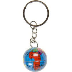 Duckiez Sleutelhanger Wereldbol Metaal - 48 stuks
