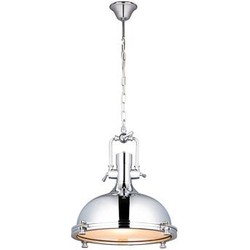 Industriële hanglamp chroom, koper of satijn nikkel 40cm Ø
