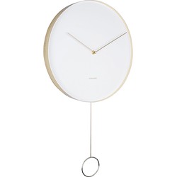 Karlsson - Wandklok Pendulum - Wit- Ø34cm