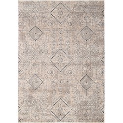 Vercai Rugs Trend Collectie - Hoogpolig Vloerkleed - Tapijt voor Woonkamer - Polypropyleen - Crème / Beige - 160x230 cm