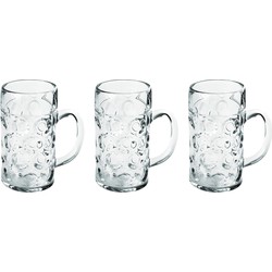 3x Bierfeest glazen/pullen 1.3 liter van onbreekbaar kunststof - Bierglazen