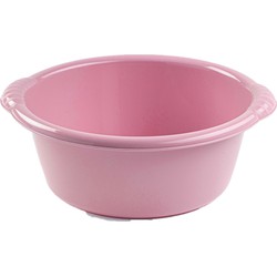 Kunststof teiltje/afwasbak rond 10 liter oud roze - Afwasbak