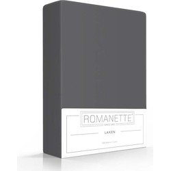 Romanette Laken Katoen Antraciet-200 x 250 cm