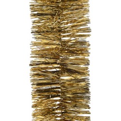 6x Kerst lametta guirlandes goud 270 cm kerstboom versiering/decoratie - Kerstslingers