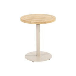 Volta teak bijzettafel centrale poot latte 45 cm dia. H55 cm 4SO