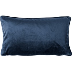 Dutch Decor FINN - Sierkussen 30x50 cm - velvet - lendekussen - Insignia Blue - donkerblauw - Dutch Decor