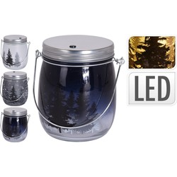 3 stuks - Pot met led en bomen decal 13c