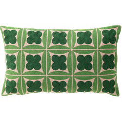 Dutch Decor CLOVER - kussenhoes 30x50 cm - geometrisch - Courtyard - groen - Dutch Decor