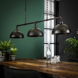Hanglamp 3-Lichts - Zwart - Rond Ø25cm - Industrieel