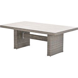 Garden Impressions Tennessee lounge dining tafel 180x100 cm vintage willow - light teak vironwood