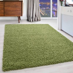 Hoogpolig vloerkleed - Plus Shaggy Groen - 80 X 150