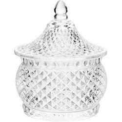 Clayre & Eef Voorraadpot Ø 8x10 cm Transparant Glas