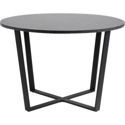 Brynn ronde eettafel marmerlook zwart - Ø 110 cm