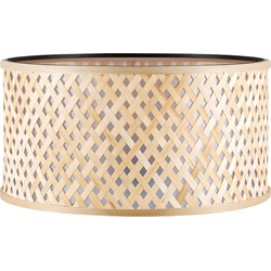 Bamboo Lampenkap - Cilindrisch - Beige - Boheemse stijl - ø50 x 25 cm - E27 fitting - Ontworpen voor Staande Lampen en Pendellamp - Ontworpen voor woonkamer en eetkamer