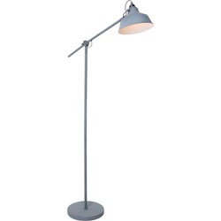 Mexlite - vloerlamp - Nove - grijs - metaal - Ø 28cm - E27 - 1322GR