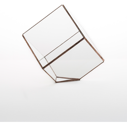 Geometrisch terrarium Cube van Hart & Ruyt - 15cm - Koper