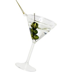 Ornament kerstbal Cocktail Martini Glas Helder 10.5 cm