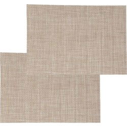 Secret de Gourmet Texaline placemat - 4x - lichtbruin - 50 x 35 cm - Placemats