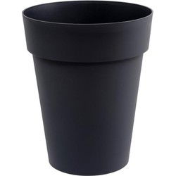 EDA Toscane Bloempot - kunststof - antraciet - D20 x H17 cm - Plantenpotten