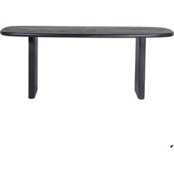 Eettafel Ovaal 200cm - Zwart - Mangohout - Eettafel Gin