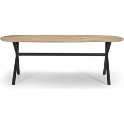 Eettafel 220cm - Deens Ovaal - Naturel Mangohout - Famke