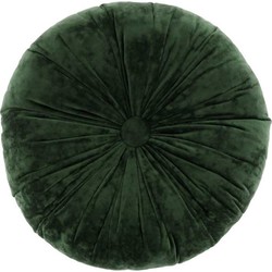 Unique Living | Kussen Tatum 40cm Ø dark green | Kussen woonkamer of slaapkamer