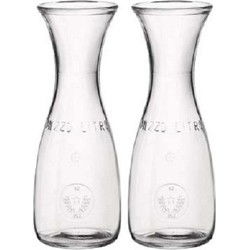 Pasabache water karaf van 0,5 liter - 2x - glas - transparant - Sapkan - Karaffen