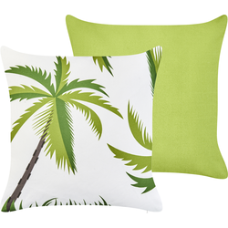 Beliani SEASIDE - Buitenkussen-Groen-Polyester