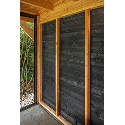 Zweeds rabat Eco Noord-Europees vuren zwart gespoten 1,1/2,2x19,5x240 cm Tuindeco