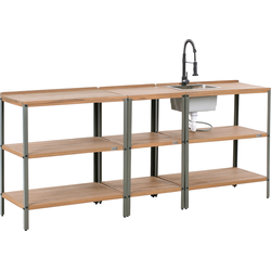 Beliani IVREA - Buitenkeuken-Bruin-FSC® gecertificeerd acaciahout