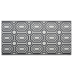 BIDAR - Outdoor kleed - Zwart - 90 x 180 cm - Polypropyleen