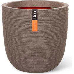 Pot bol Rib NL 54x52 warm taupe bloempot