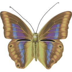 Bruin/geel vlinder insectenhotel 20 cm - Insectenhotel