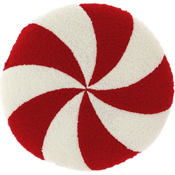 Unique Living - Sierkussen Snowy Candy Red -