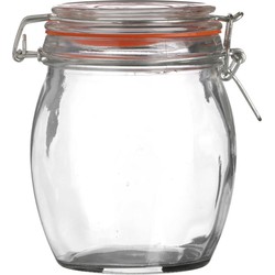 Urban Living Weckpot/inmaakpot - 750 ml - glas - met beugelsluiting - D11 x H14 cm - Weckpotten