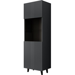 Meubella - Vitrinekast Vintar - Antraciet - 60 cm