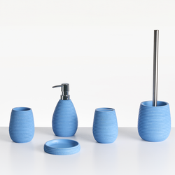 QUILCA - Badkameraccessoireset - Blauw - Polyresin