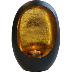 Kandelaar Golden Egg – Zwart/Goud – Large – H 25 cm