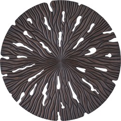 PTMD Bonte Brown MDF wall panel wavy carved round L