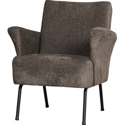BePureHome Muse Fauteuil - Polyester - Grijs/Bruin - 77x73x70