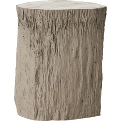 MUST Living Side table Rocca,46xØ39 cm, petrified wood top