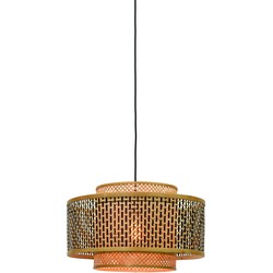 Hanglamp Bhutan - Bamboe/Zwart - Ø50cm