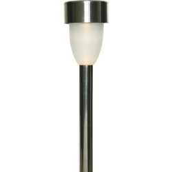 Tuinlamp LED solar - warm wit - RVS/kunststof - 26 cm - type Nova - Prikspotjes